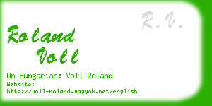 roland voll business card